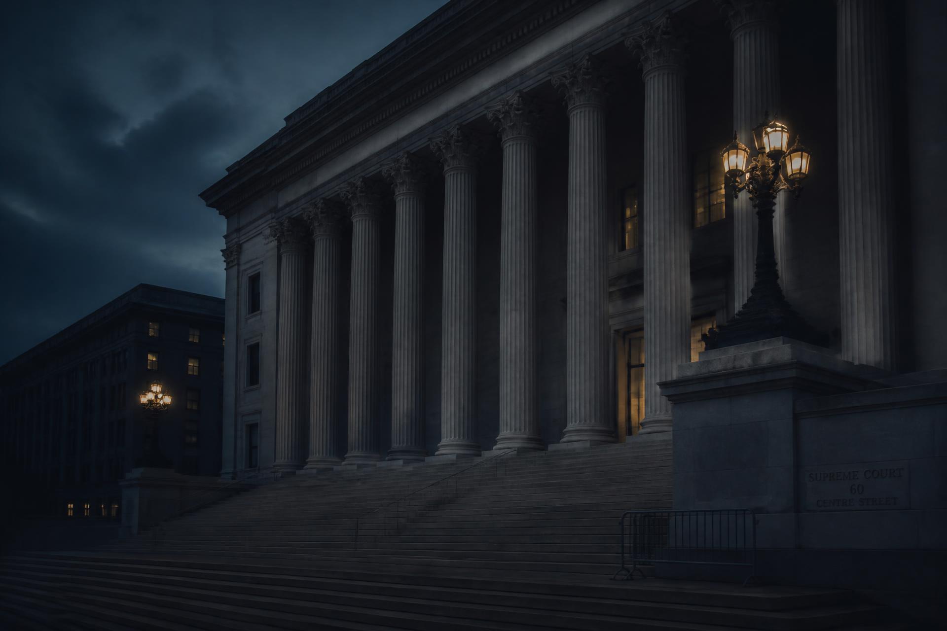 Neoclassical courthouse with marble columns in Salt Lake City